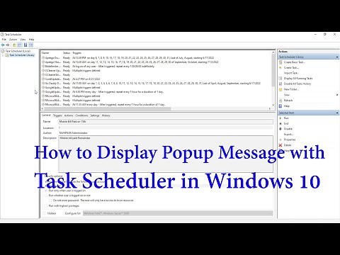 How to Display Message with Task Scheduler in Windows | How to reminder in window as display message