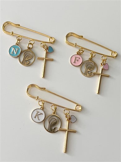 Personalized Newborn Catholic Keepsake Pin, Christening Gold Charm Brooch, Baptism Jewelry, Religious Gift - Etsy Australia