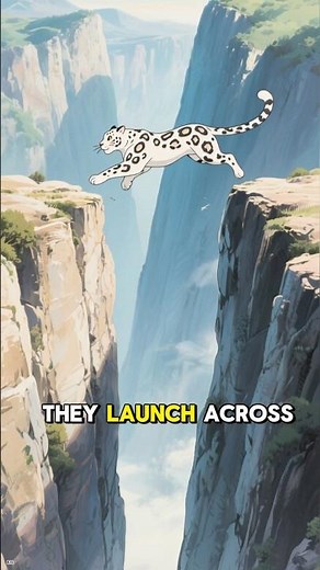 Snow Leopards Leap Their Body Length | Nature Facts 🐆❄️