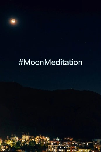Moon Meditation series - Moonset timelapse over Yeur hills