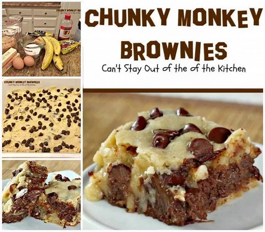 Chunky Monkey Brownies!!! 💖💖 Get the Recipe now: http://myincrediblerecipes.com/top-mind-blowing-delicious-recipes/ | Recipes From Heaven