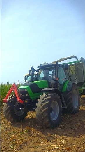 Deutz Agrotron mit Demmler Profi💚🌽