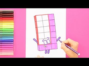 How to draw Numberblocks Block 18