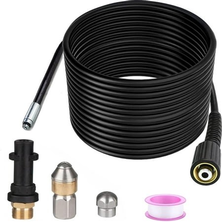 Sewer Jetter Kit For Pressure Washer, Boasting A Reinforced Hose And Stainless Steel Nozzles, Provides High-pressure Cleaning Solutions, Perfect For Commercial And Residential Use - Walmart.ca