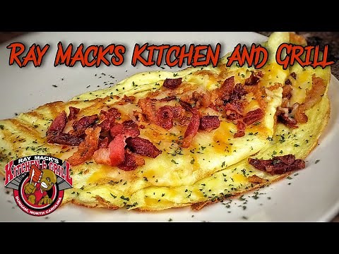 Cheesy Bacon Cheddar Cheese Omelette | Ray Mack's Kitchen and Grill