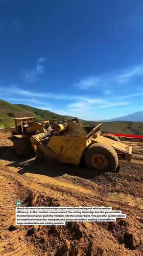 Massive Scraper Machine Loading Earth Fast | #Earthmoving #HeavyEquipment #Construction