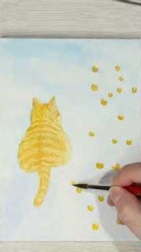 How to draw a ginger cat /Watercolor tutorial