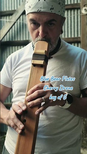 Cherry Wood Drone Flute in G - Handmade by Blue Bear Flutes #bluebearflutes #flute #drone