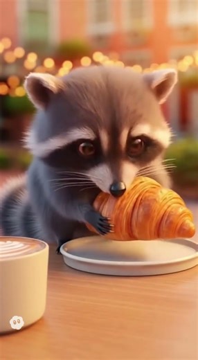 “When Cuteness Levels Hit Maximum 🦝💞”