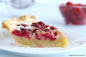 Homemade Raspberry Custard Pie, It's an Easy Pie Recipe