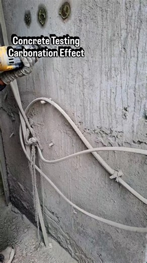 Structural Experts Construction Solutions on Instagram: "Concrete core test for assessing carbonation levels is a standard,semi-destructive, or non-destructive, method used to determine how far CO₂ has penetrated into the concrete. It is critical for evaluating the risk of steel reinforcement corrosion. The primary method is the Phenolphthalein Test, which measures the depth of carbonation by detecting a reduction in the alkalinity (pH) of the concrete pore solution. Uncarbonated (Good) Concrete