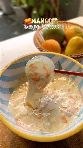 ☀️Summer Special | ✨Mango Sago Drink🥭 #malayalam #recipe #trending #mango #drink #summer #aesthetic
