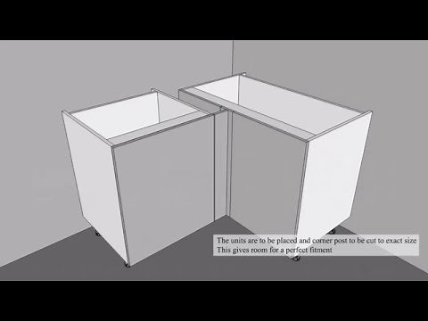How to fit a straight corner base - Kitchen Warehouse