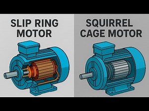 difference between squirrel cage and wound rotor induction motor | slip ring rotor vs squirrel rotor