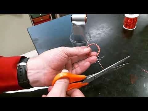 Building a Motor from Magnet Wire, a Magnet and a Battery