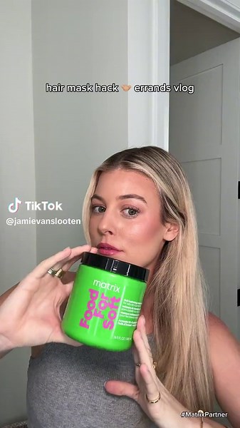 I love putting in the @Matrix food for soft hair mask while I run my errands! #matrix #foodforsoft #ad #hairtok #haircare