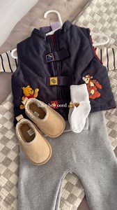 weather is cooling down and I couldn’t be more excited for all the cozy fits 🧸🤎 top @hm overalls @carters vest - gifted (tag:Disney) shoes @marshalls socks @hm | genbthegem