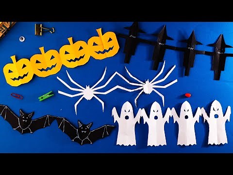 Easy & Affordable Halloween Decorations with Paper – DIY Crafts for Kids & Adults 🎃👻🦇