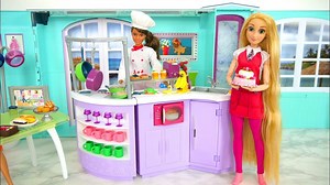 38 reactions | Chef Doll Kitchen for Barbie Puppe Koch Küche Cuisine de poupée Barbie boneka Dapur | Kids Toys and Colors | Facebook