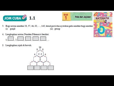 KSSM Matematik Tingkatan 2 Bab 1 pola dan jujukan jom cuba 1.1 no3 no4 no5 buku teks form2
