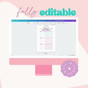 Customizable Kids Daily Checklist | Editable Canva Template | Printable Routine Chart for Morning, Afternoon & Evening Tasks - Etsy