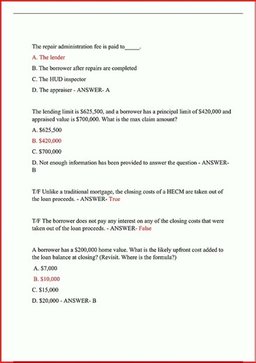 Hecm Exam And Practice Exam Actual Exam 250 Questions And Co video