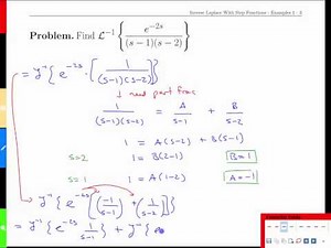 Week 7-6 Inverse Laplace With Step Functions - Examples 1