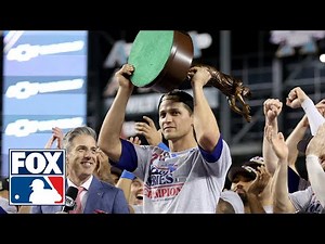 Texas Rangers' World Series trophy ceremony, Corey Seager wins MVP | MLB on FOX