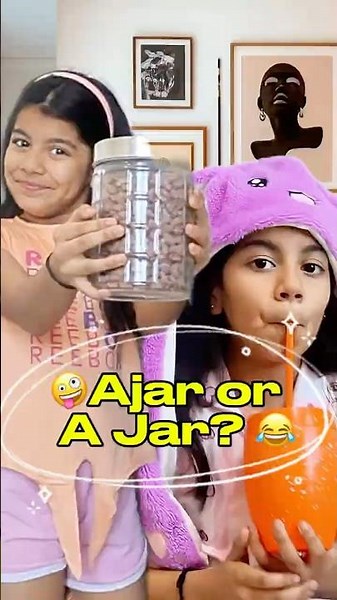 🤪Ajar or A Jar?| Funny English Conversation #learnenglish #vocabulary #englishforkids #shorts