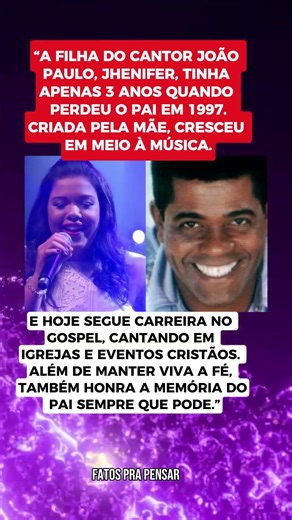 Filha do Cantor João Paulo trilhando o mesmo caminho do Pai e vira cantora