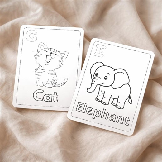 Animals ABC Coloring Book: Toddler Preschool Learning Activity (digital Download) - Etsy