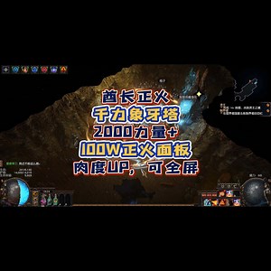 🍃酋长正火🍃从30到100W正火面板，千力象牙塔怎么提升…流放之路，POE