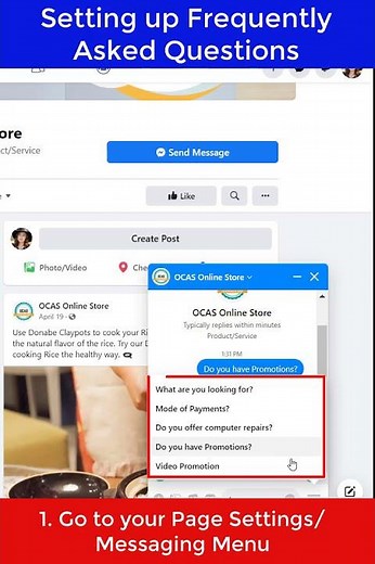 How to Set Up Automated FAQs on Facebook Page #shorts