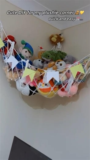 I made this for my Plushies 🧸✨️#shorts #diy #roomdecor #craft #plushies #youtubeshorts