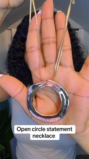 Open circle statement necklace#luxury #necklace #jewelry #jewelrytok #tiktokshopblackfriday