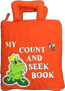Child's Count and Seek First Counting Quiet Book by Pockets of Learning | Interactive Fabric Activity Busy Book for Toddlers and Children | Engaging Educational Toy for Kids Learning Adventure