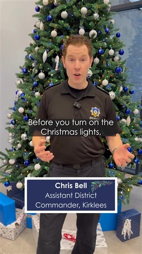 West Yorkshire Fire and Rescue on Instagram: "🎄 Watch: Celebrate safely this Christmas. #Christmas is for making memories - not emergencies. Before you light the candles, switch on the tree lights, or start cooking, take a minute to keep your home safe. Chris Bell, Assistant District Commander Kirklees, shares a few quick festive safety reminders to help keep you, your family and your home safe. ✅ Test your smoke alarms (and make sure guests know the escape route) 🍳 Don’t leave cooking unatten
