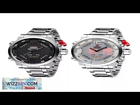 Men's Multi Function Dual Display Digital Analog Wrist Watch Waterproof Luminous eBay