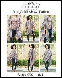 Free Spirit Shawl Sewing Pattern
