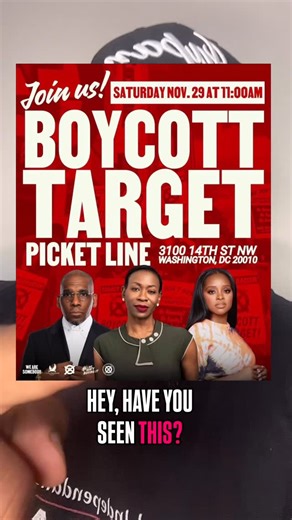 BLACKOUT THE SYSTEM on Instagram: "Boycott Target #targetboycott #picketline #dc #jointheaction #saturday #jamalbryant #weaintbuyingit #blackoutthesystem #spreadtheword #wethepeople #pushback in #unity #target #boycott #washingtondc"
