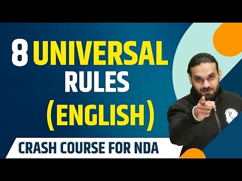 8 Universal Rules : English | Theory with MCQs | NDA Crash Course