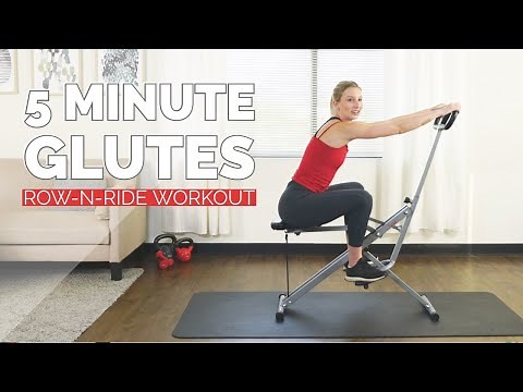 5 Min Beginners Glute Focused Row-N-Ride Workout