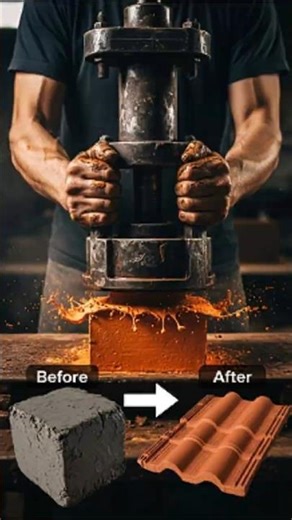 How It’s Made: The Most Satisfying Traditional Roof Tile Process 🧱