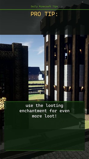 Minecraft tip: use the looting enchantment for even more loot! ⚔️