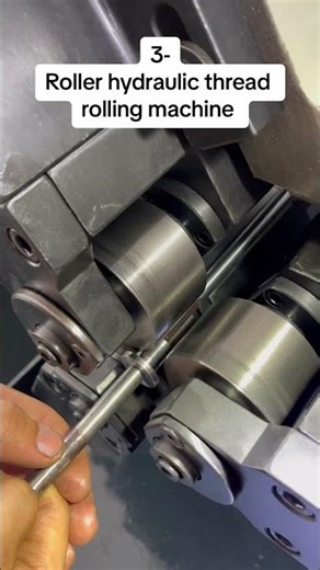 3-roller hydraulic thread rolling machine #knurling #screws #machine #mechanical #cnc #threadrolling