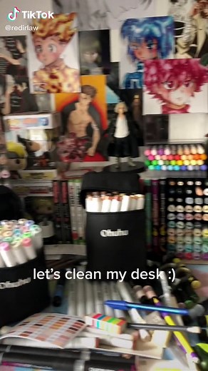 Art and Anime Desk Organization ASMR