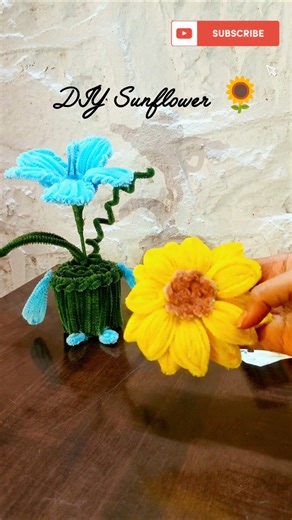 Make a Beautiful Sunflower 🌻 in Minutes! Easy Pipe Cleaner Craft DIY #pipecleanercrafts #craft