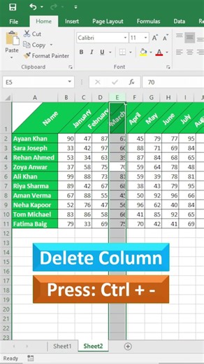 Insert & Delete Rows in Excel Without Mouse