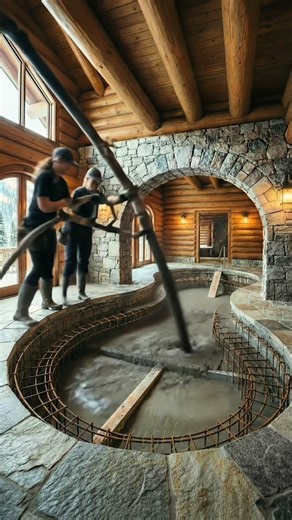 From Raw Stone to a Luxury Indoor Spa Pool | Indoor Pool