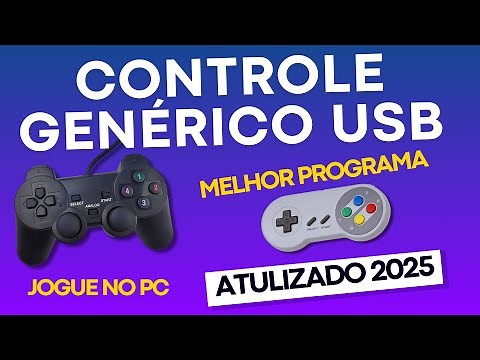 Como configurar Controle USB para TODOS OS JOGOS NO PC até 4 CONTROLES! Windows 7, 8 1, 10 e 11